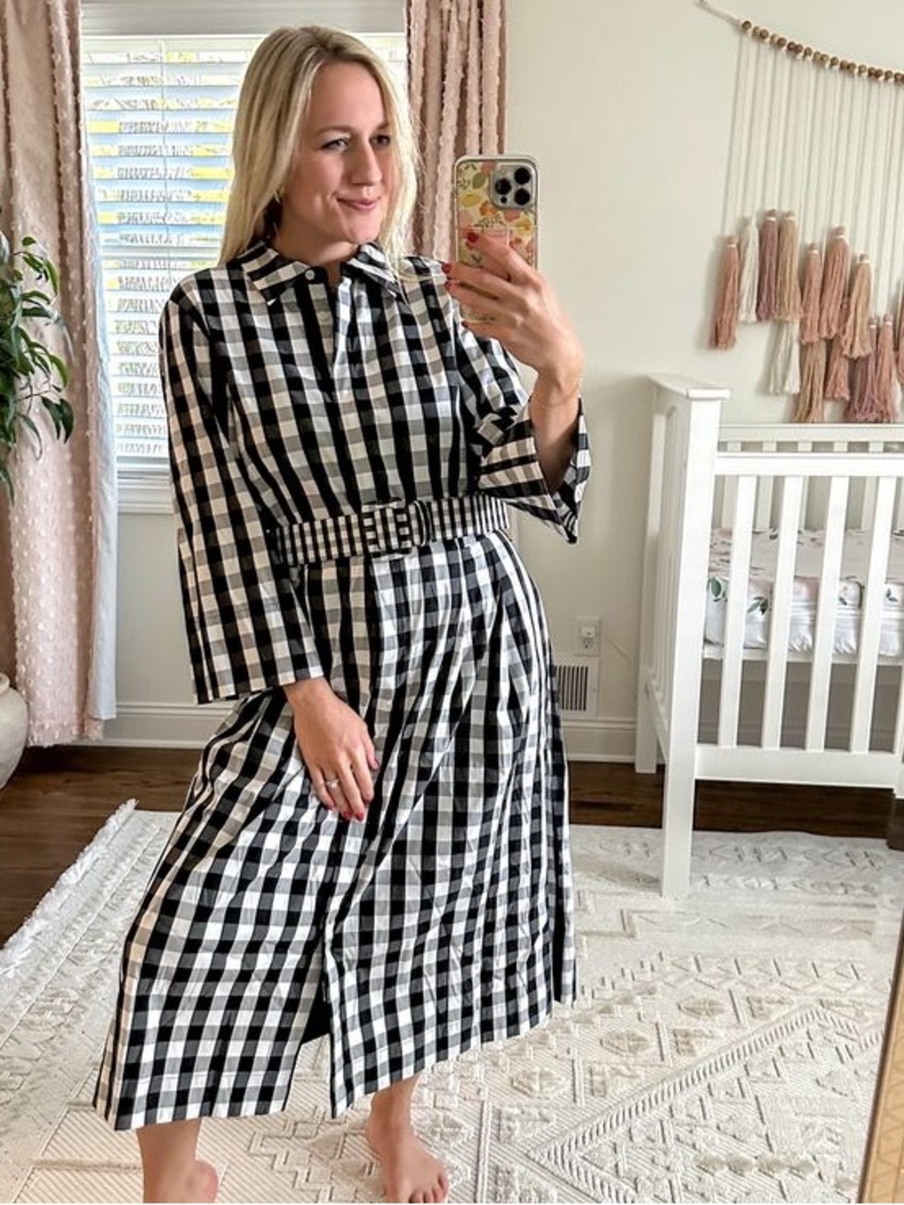 Lafayette 148 Elenie Gingham dress